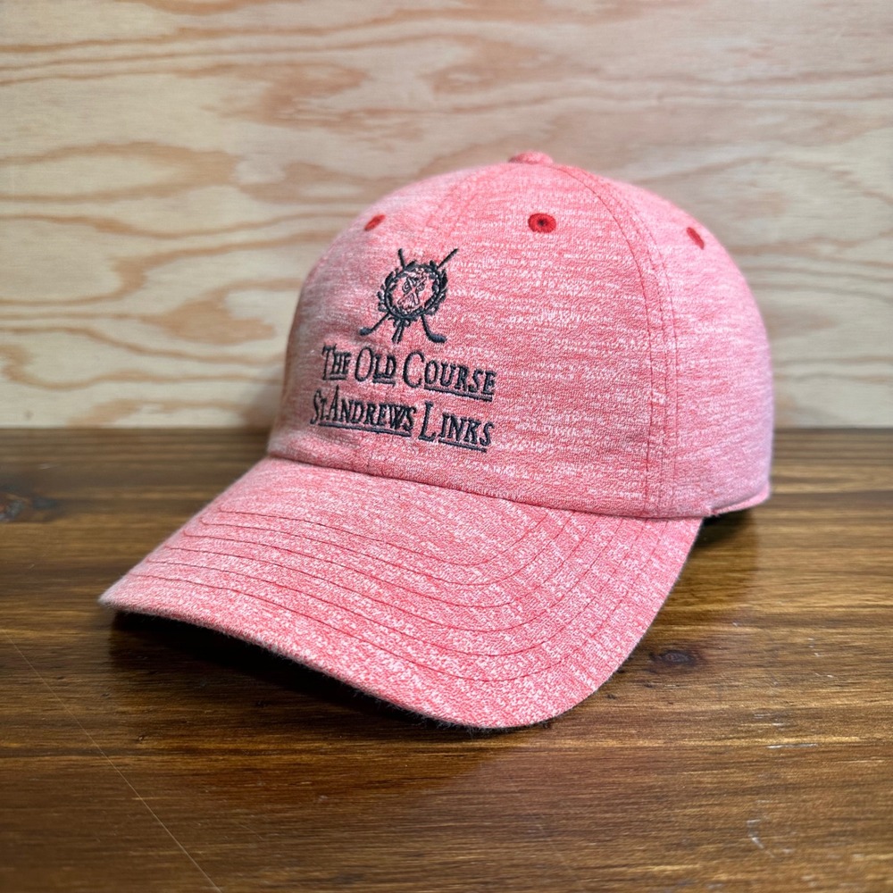 St Andrews Links The Old Course Golf Hat Red Heather Adjustable Strap Cap